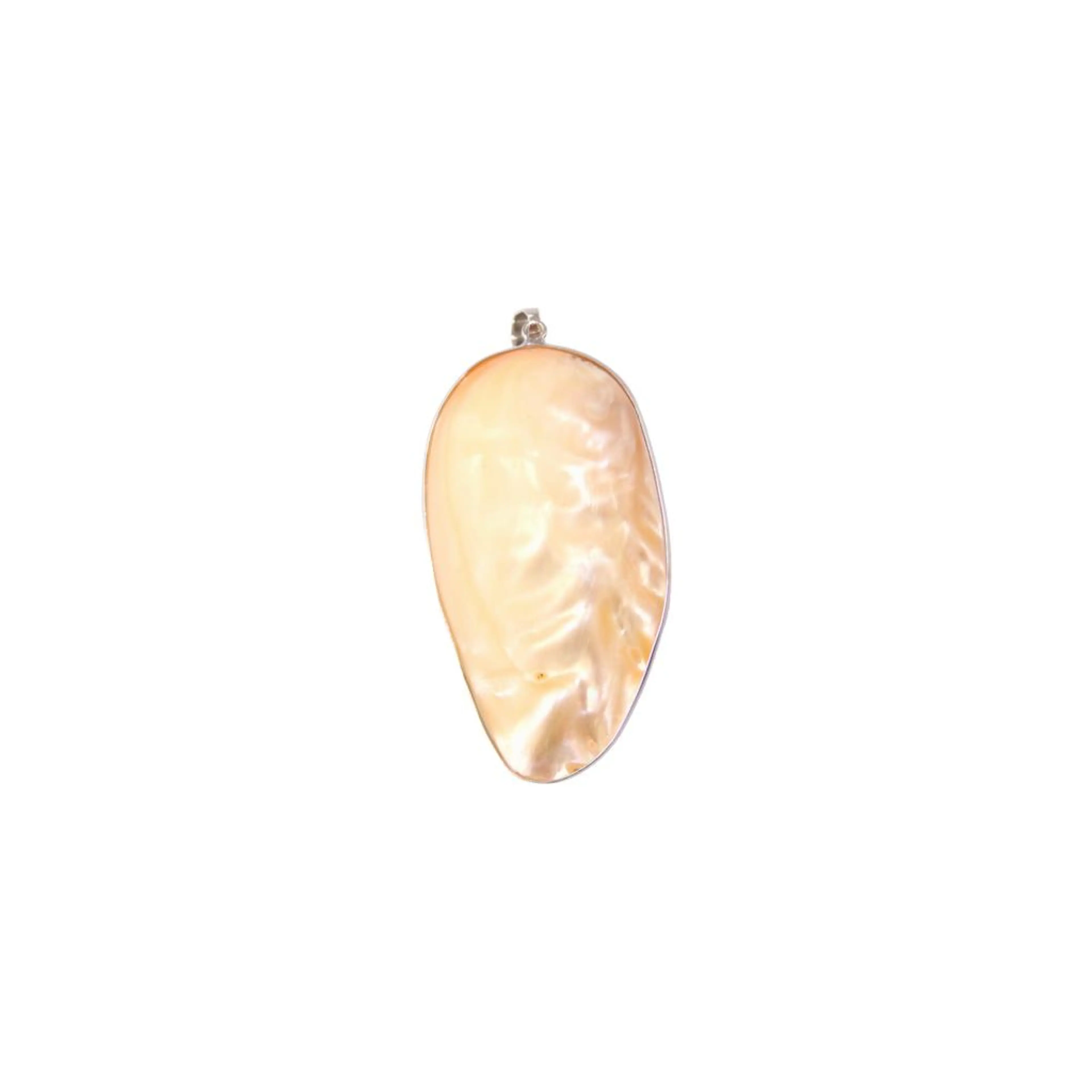 PENDANT CHARM MADE OF NATURAL SHELL MIX, GOLD-PLATED WITH 24K GOLD, HANDCRAFTED